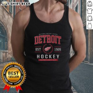 Original Detroit Red Wings Hockey Legacy Crest Tank Top featuring iconic logo design, perfect for fans and collectors.