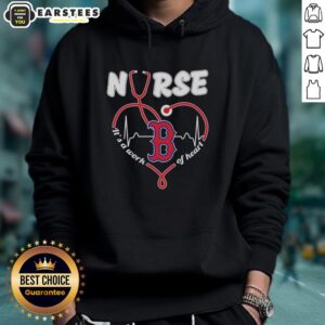 Boston Red Sox MLB nurse hoodie featuring a stethoscope design, perfect for healthcare fans and baseball lovers.