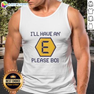 Retro gameshow tank top featuring the phrase 'Good Ill Have An E Please Bob' in vibrant colors and stylish design.