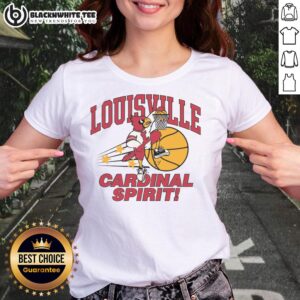 Official Louisville Cardinals Spirit Vintage Ladies Tee in red with team logo, perfect for game day and casual wear.