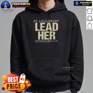 Retro hoodie featuring 'Nice My Assignment Lead Her Ephesians 5:23' design, perfect for expressing Christian faith.