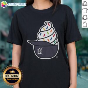 Pretty Detroit Tigers Ice Cream Ladies Tee featuring a stylish design for fans, perfect for summer outings and team spirit.