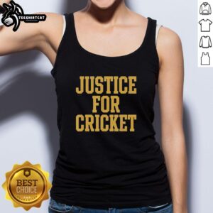 Good Justice For Cricket Retro T-Shirt - Image 4