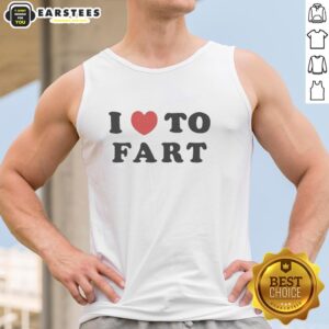 Official I Heart To Fart Raglan Tank Top in vibrant colors, perfect for casual wear and humor lovers.
