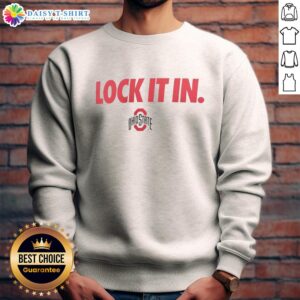 Ohio State Buckeyes 2026 Lock It In Sweatshirt in red, featuring the iconic logo, perfect for fans and game day attire.