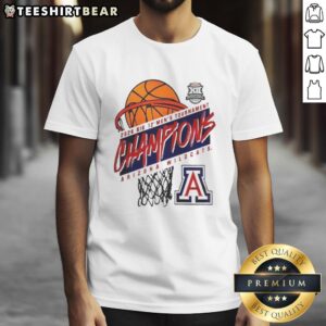 Alt Text: Arizona Wildcats Big 12 Men's Basketball Conference Tournament Champions 2026 logo t-shirt featuring vibrant design.