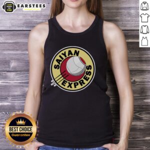 Awesome Saiyan Express Tank Top featuring vibrant colors and a stylish design inspired by anime culture.
