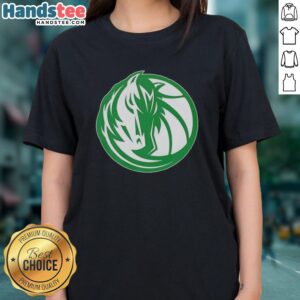 Awesome Dallas Mavericks White Logo St. Patrick's Day Ladies Tee - stylish and festive women's shirt for basketball fans.