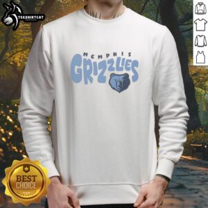 Stylish Nice Memphis Grizzlies bubble sweatshirt in navy blue, perfect for fans and cozy wear.