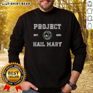 Official Project Hail Mary Earth sweatshirt, 2021 edition, featuring a stylish design for fans of the sci-fi novel.