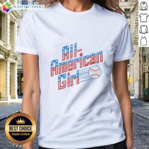 Awesome All American Girl Ladies Tee in vibrant colors, featuring a stylish design perfect for patriotic celebrations.
