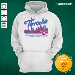 Premium Toronto Blue Jays City Skyline Homage Hoodie featuring a stylish design for fans of the team and the city.