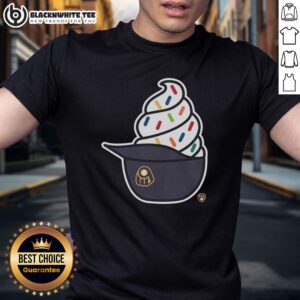 Pretty Milwaukee Brewers ice cream t-shirt featuring vibrant colors and a fun design for baseball fans.