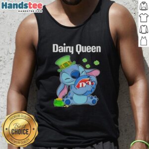 Original Stitch Hug The Dairy Queen Logo Happy St. Patrick's Day Tank Top featuring a festive design and vibrant colors.