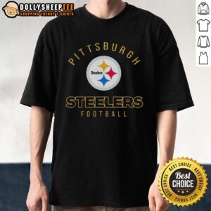 Awesome Pittsburgh Steelers football logo T-shirt featuring the iconic team emblem in bold colors, perfect for fans.