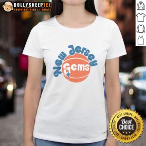 Pretty New Jersey Gems Ladies Tee featuring a stylish design, perfect for casual wear and showcasing New Jersey pride.