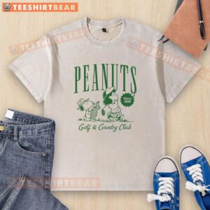 Good Peanuts Golf Country Club Since 1950 washed t-shirt featuring a vintage design and comfortable fit for golf enthusiasts.