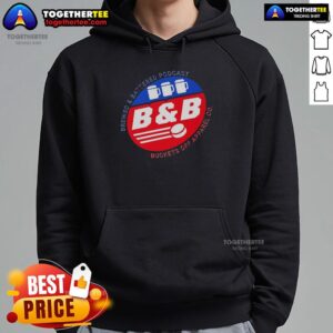 Official Brewsd and Battered Podcast Buckets Off Apparel Co. hoodie featuring a stylish design and comfortable fit.