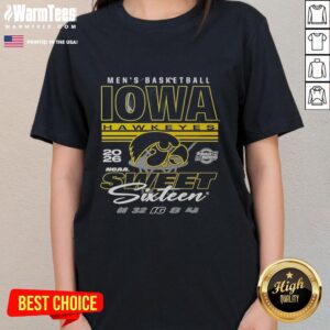 Nice Iowa Hawkeyes Men's Basketball 2026 NCAA Sweet Sixteen March Madness Ladies Tee showcasing team spirit.