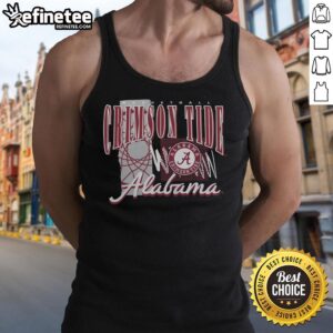Premium Alabama Crimson Tide basketball graphic tank top for fans, featuring bold team logo and stylish design.