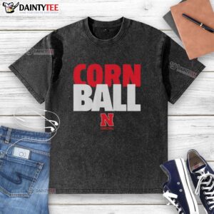Good Corn Ball 2026 Nebraska Cornhuskers Basketball washed t-shirt featuring vibrant team colors and logo.