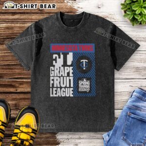 Top Minnesota Twins Grapefruit League Spring Training 2026 washed t-shirt featuring team logo and vintage design.