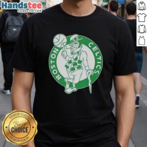 Awesome Boston Celtics white logo Patrick's Day T-shirt featuring iconic Celtics design for fans and celebrations.