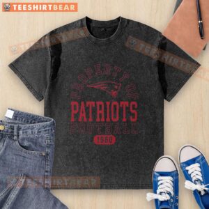 Pretty New England Patriots Property Washed T-Shirt featuring team colors and logo, perfect for fans.
