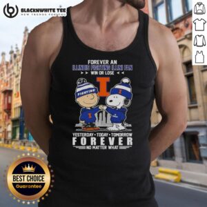 Original Charlie Brown Touch Hand Snoopy Forever tank top for Illinois Fighting Illini fans, perfect for game day.
