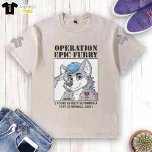 Premium Operation Epic Furry Washed T-Shirt in soft cotton, featuring a vibrant graphic design and casual fit for comfort.