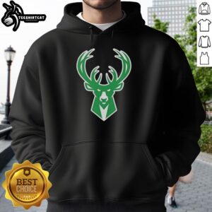 Top Milwaukee Bucks white logo hoodie for St. Patrick's Day, featuring a festive design and comfortable fit.