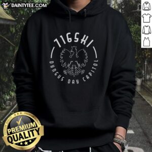 Hot 716 Ski Dyngus Day Capitol Buffalo NY hoodie featuring vibrant colors and festive design for celebrating Dyngus Day.