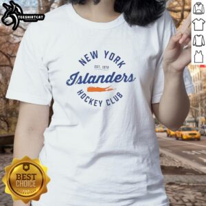 Premium New York Islanders Hockey Club Est 1972 ladies tee featuring team colors and logo for stylish fan apparel.