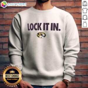Alt Text: Stylish Hot Missouri Tigers 2026 Lock It In Sweatshirt featuring vibrant team colors and logo, perfect for fans.
