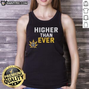 Stylish Denver Nuggets tank top featuring 'Higher Than Ever' design, perfect for fans and summer wear.