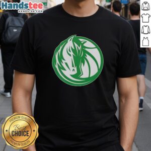 Alt Text: Awesome Dallas Mavericks white logo Patrick's Day T-shirt featuring a festive design perfect for basketball fans.