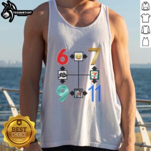 Original Number Compass 67 911 meme tank top featuring bold graphic design for meme enthusiasts and fashion lovers.