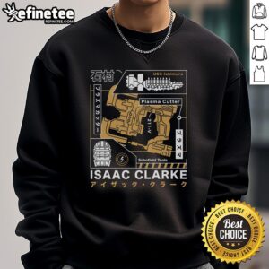 Original Isaac Clarke Dead Space aesthetic sweatshirt featuring iconic game graphics and a stylish design.