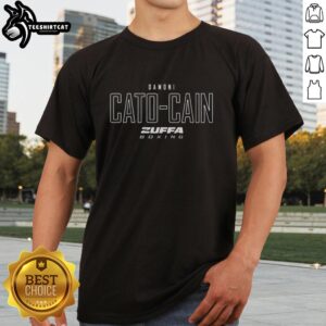Pretty Damoni Cato-Cain Zuffa Boxing Elite T-Shirt featuring vibrant design and comfortable fit for boxing enthusiasts.