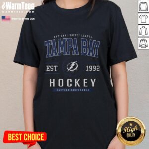 Nice Tampa Bay Lightning Hockey Legacy Crest Ladies Tee showcasing team spirit and stylish design for fans.