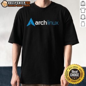 Stylish Archlinux logo T-shirt featuring the iconic blue logo on a comfortable fabric, perfect for Linux enthusiasts.