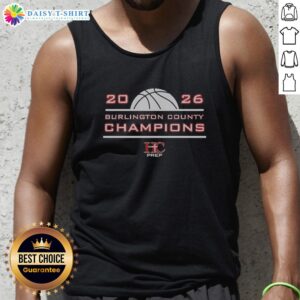 Original HC Prep Burlington County Champions 2026 tank top showcasing team spirit and athletic pride.