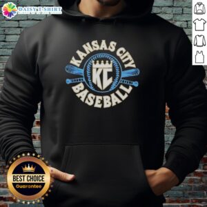 Awesome KC Baseball Crown and Bat Royal Hoodie featuring a stylish design perfect for baseball fans.