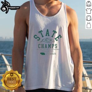 Lincoln Southwest Silverhawks Boys Basketball 2026 tank top featuring state champs design, perfect for fans and players.