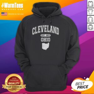 Official Cleveland Ohio Est 1803 Varsity Hoodie featuring a stylish design perfect for fans and casual wear.