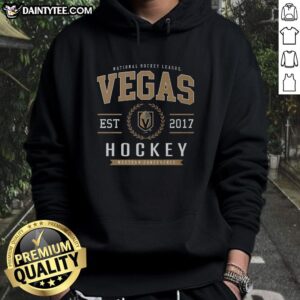 Alt Text: Good Vegas Golden Knights Hockey Legacy Crest Hoodie featuring team colors and logo for fans and collectors.