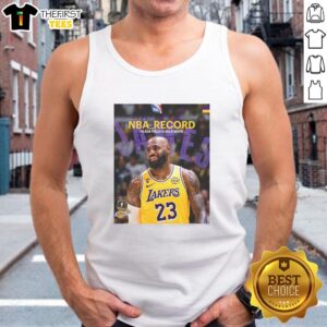 Hot King James LeBron James The Most Field Goals Made In NBA History 15838 Goals Poster T-Shirt - Image 4