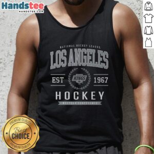 Alt Text: Official Los Angeles Kings Hockey Legacy Crest Tank Top featuring the team's logo and stylish design for fans.