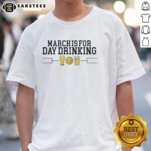 Alt Text: Original March Is For Day Drinking Style March Madness T-Shirt featuring a fun design perfect for game day celebrations.