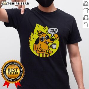 Nice This Is Fine Meme T-Shirt featuring the iconic dog in a burning room design, perfect for humor and meme lovers.